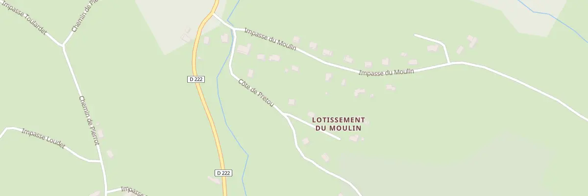 Plan de Cote de Pretou à Barinque