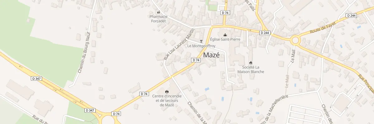 Plan du 12 Rte de la Loire à Mazé-Milon
