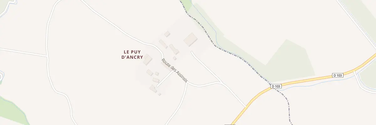 Plan du 1 Rte des Assinsis Puy d’Ancry à Secondigné-sur-Belle