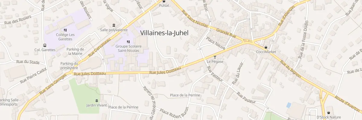Plan du 8 Rue Gustave Hiron à Villaines-la-Juhel