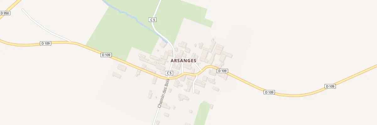 Plan du 9001 Rue de la Pompe Arsanges à Ensigné