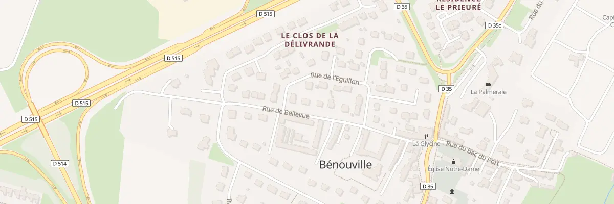 Plan du 22 Rue de Bellevue à Bénouville