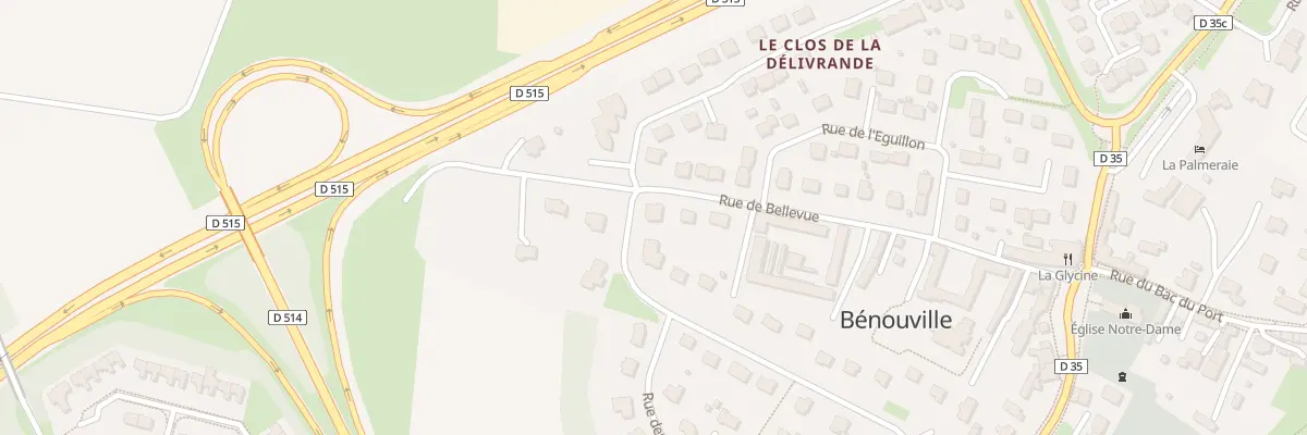 Plan du 21 Rue de Bellevue à Bénouville