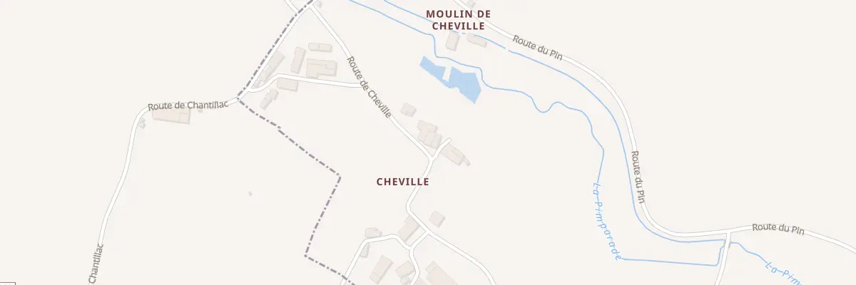 Plan du 10 Rte de Cheville à Chantillac
