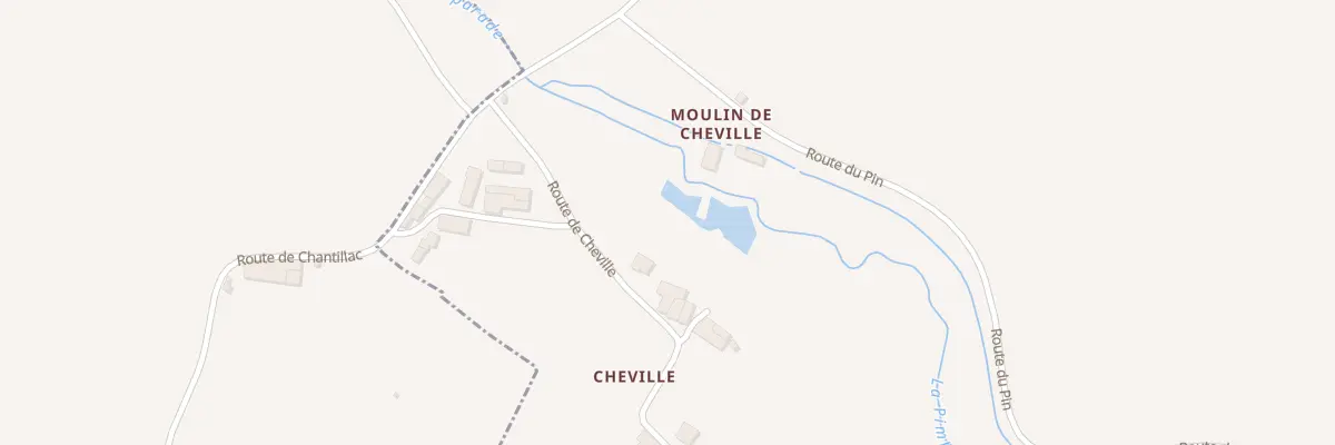 Plan du 12 Rte de Cheville à Chantillac
