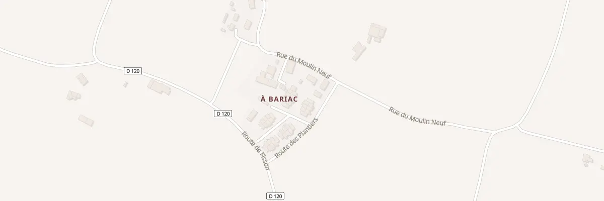 Plan de A Bariac à Saint-Quentin-de-Baron