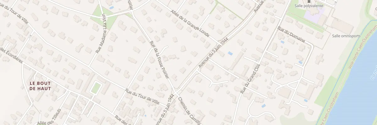 Plan du 20 Av du 5 Juin 1944 à Bénouville