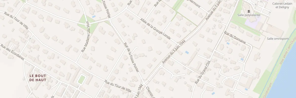 Plan du 6 All de la Gravelle à Bénouville