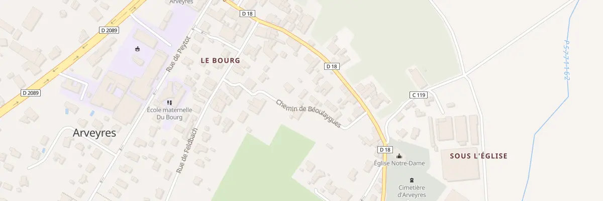 Plan du 1 Che de Beoulaygues à Arveyres