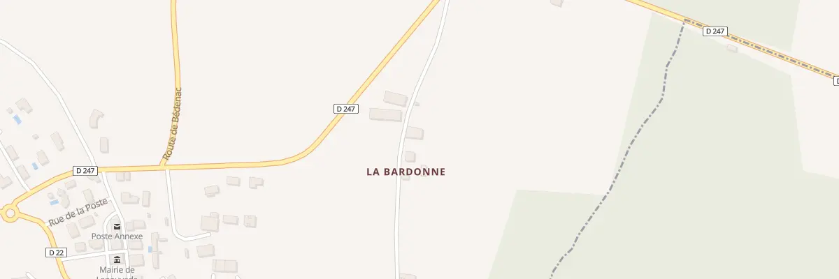 Plan du 98 La Bardonne à Lapouyade