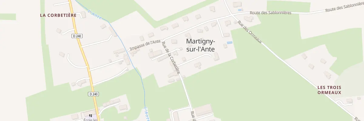 Plan du 8 Rue de la Corbetière à Martigny-sur-l’Ante
