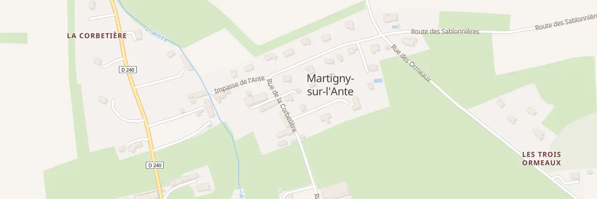 Plan du 10 Rue de la Corbetière à Martigny-sur-l’Ante