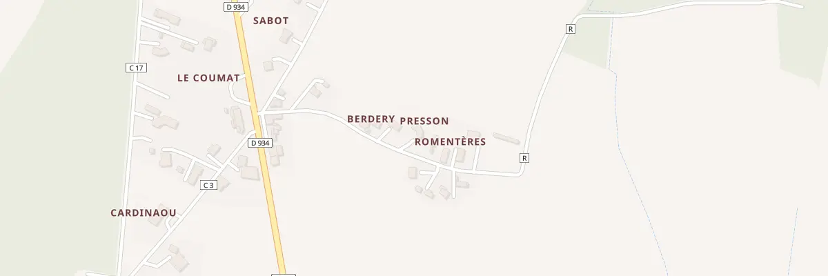 Plan du 195 Rte de Romenteres au Vignau