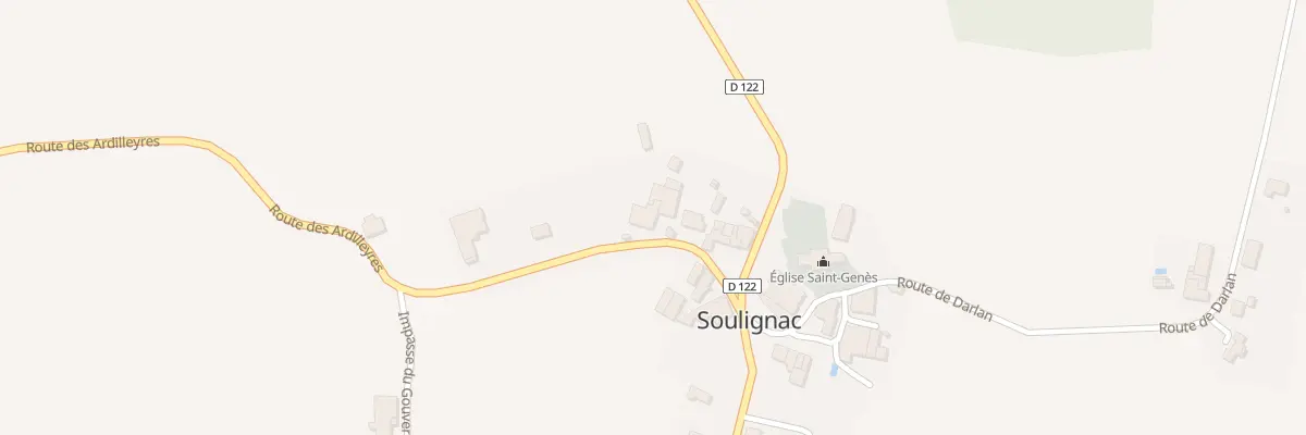 Plan du 5 Le Bourg Ouest à Soulignac