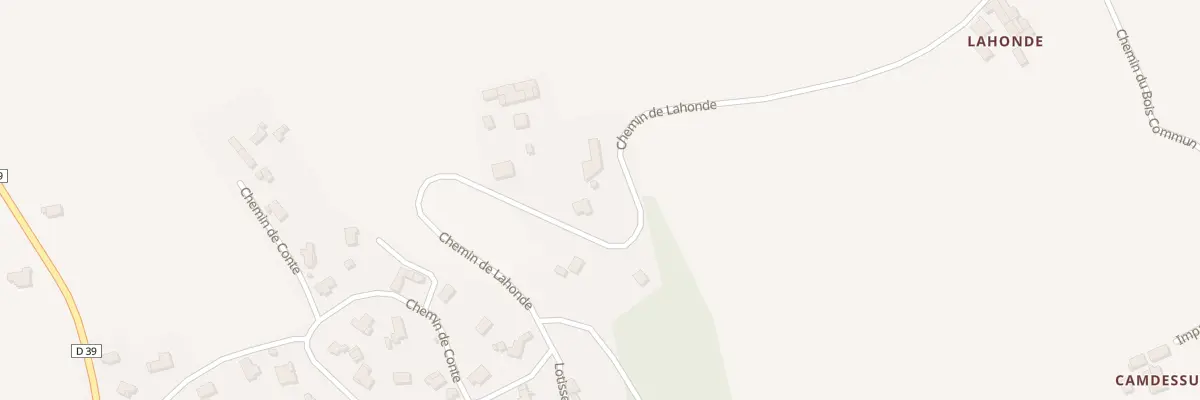 Plan du 25 Che de Lahonde à Bernadets