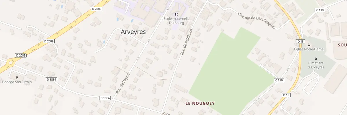 Plan du 22 Rue de Feldbach à Arveyres