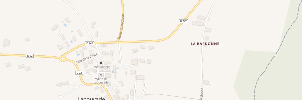 Plan du Bourg à Lapouyade