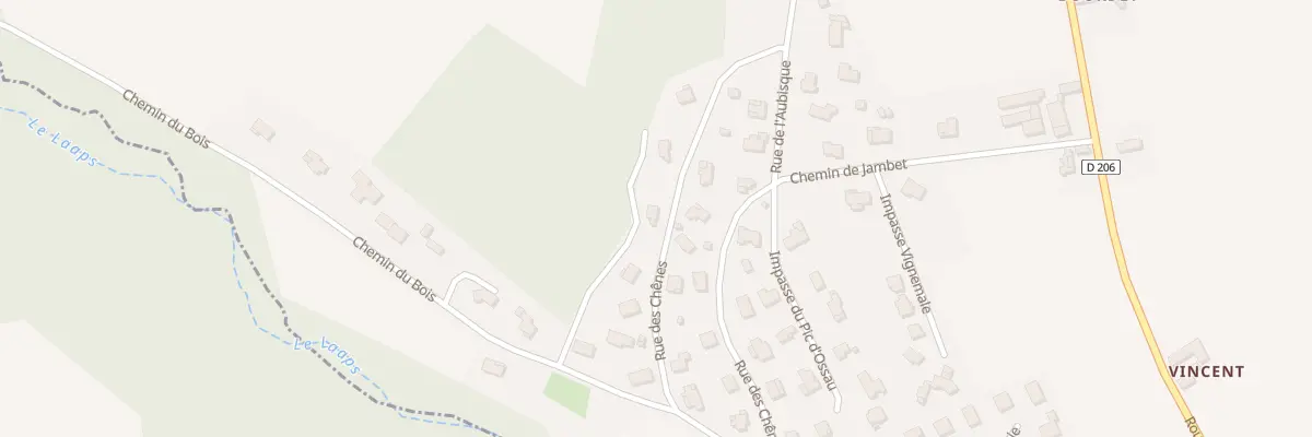 Plan du 15 Rue des Chênes à Maucor