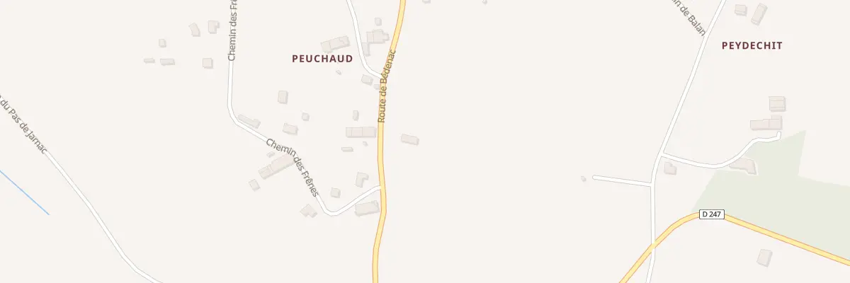 Plan du 68B Peuchaud à Lapouyade