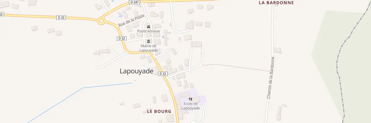 Plan du 87 Le Bourg à Lapouyade