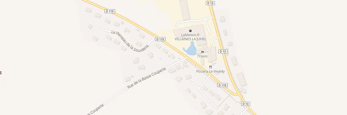 Plan du 2 Rue de la Basse Couperie à Villaines-la-Juhel