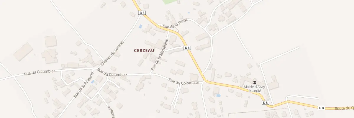 Plan du 31 Rte du Quaireux Cerzeau à Azay-le-Brûlé