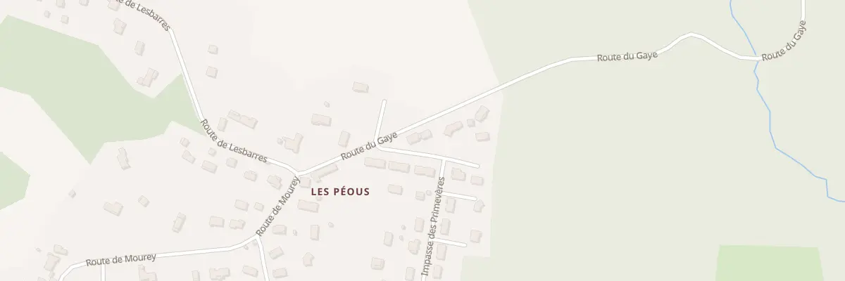 Plan du 20 Les Peous au Nizan