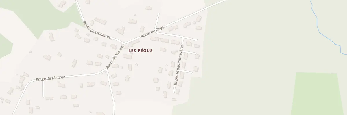Plan du 23B Les Peous au Nizan