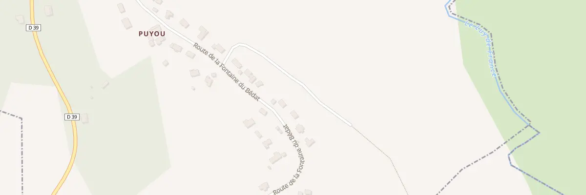 Plan du 33 Rue de la Fontaine du Bedat à Anos