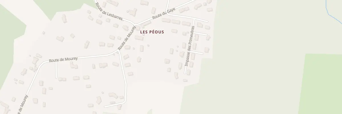 Plan du 29 Les Peous au Nizan
