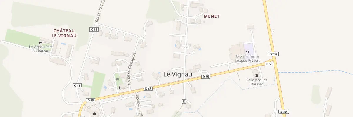 Plan du 65 Rte de Menet au Vignau