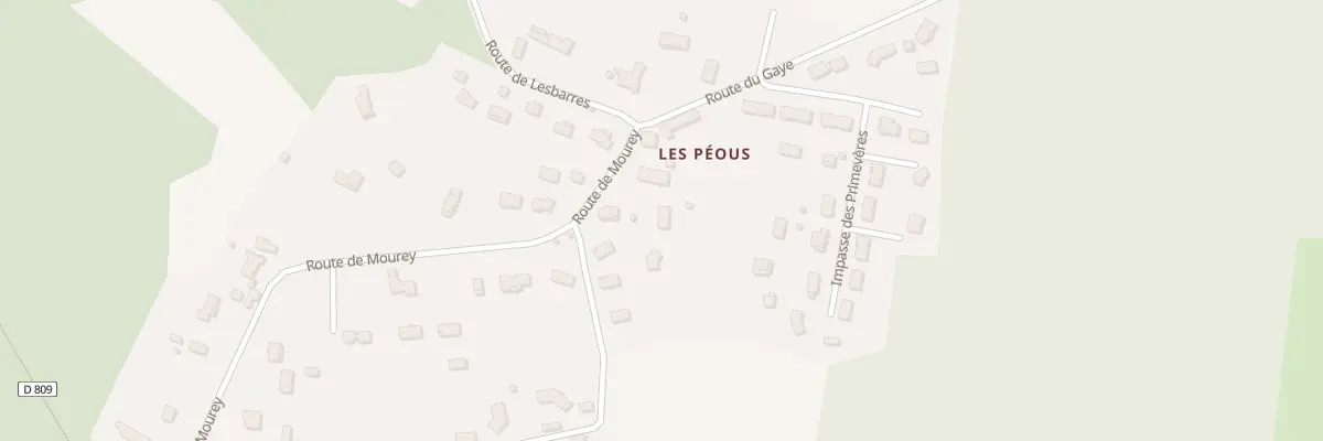Plan du 3B Les Peous au Nizan