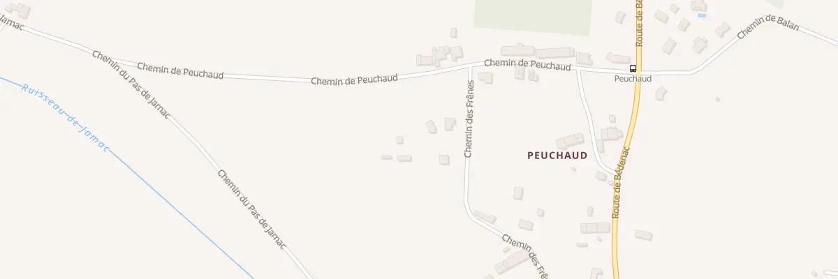 Plan du 21B Peuchaud à Lapouyade