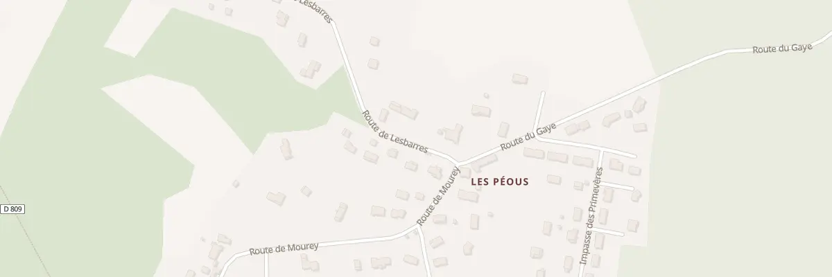 Plan du 8 Les Peous au Nizan