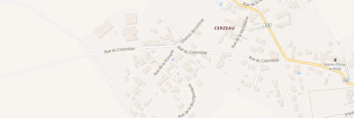 Plan du 2 Rue de la Fuie Cerzeau à Azay-le-Brûlé