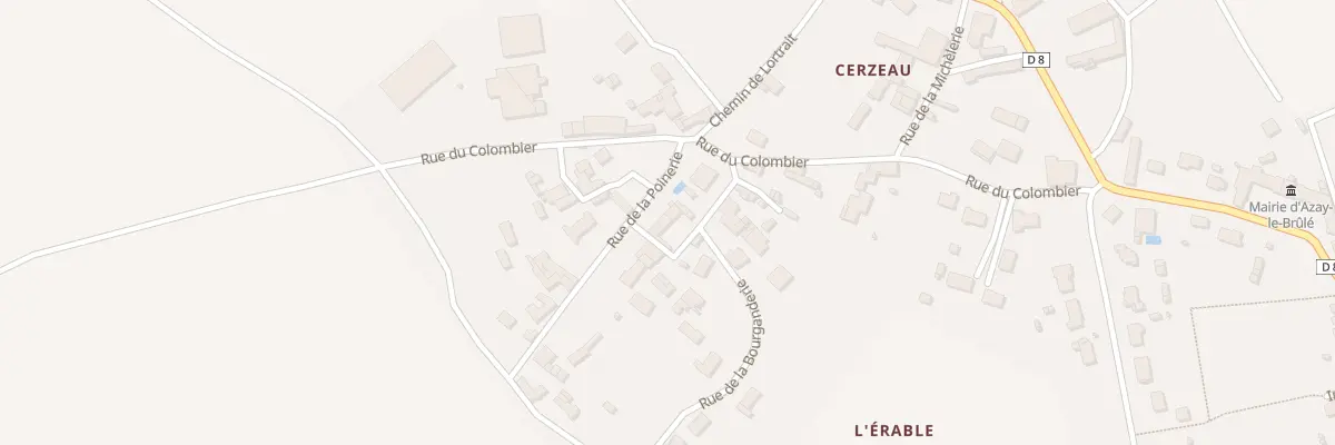 Plan du 6 Rue de la Fuie Cerzeau à Azay-le-Brûlé