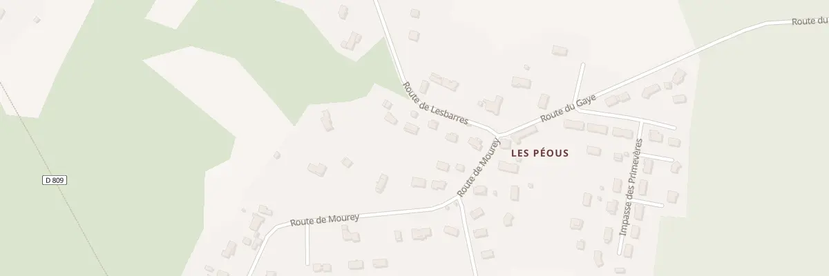 Plan du 13 Les Peous au Nizan