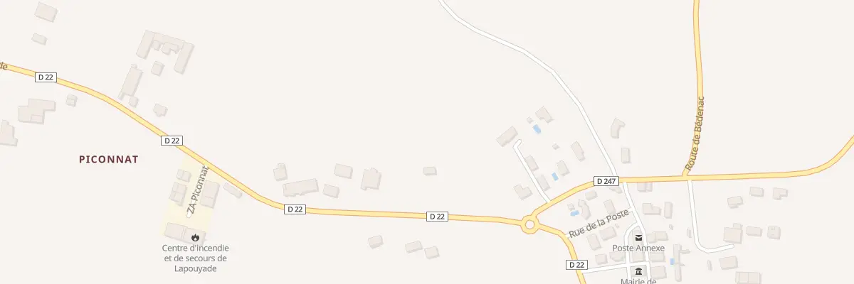 Plan du 121A Piconnat Nord à Lapouyade
