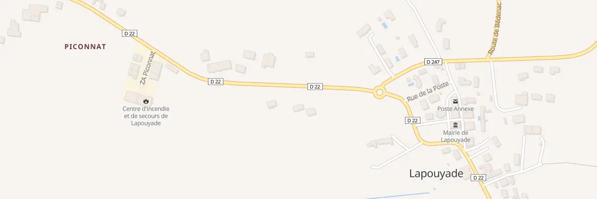 Plan du 1 Piconnat à Lapouyade