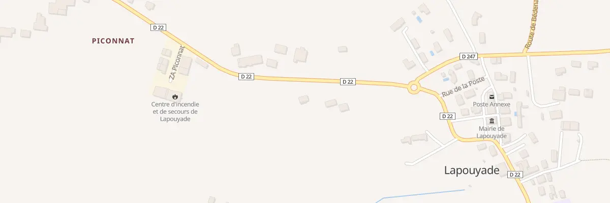 Plan du 2 Piconnat à Lapouyade