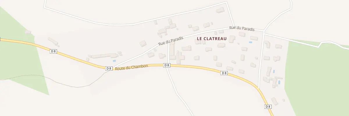 Plan du 36 Rte du Chambon Le Clatreau à Azay-le-Brûlé