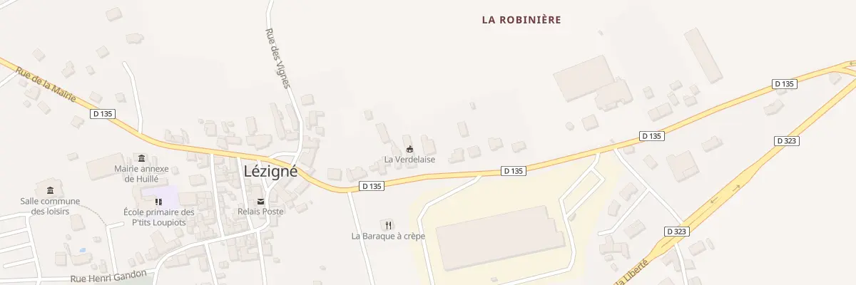 Plan du 12 Rue de la Robinière à Huillé-Lézigné