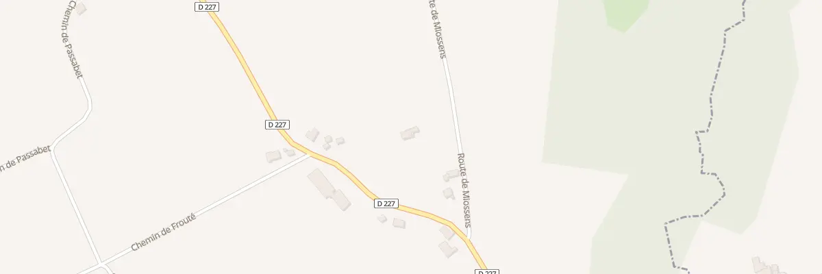 Plan du 2 Rte de Miossens à Lasclaveries