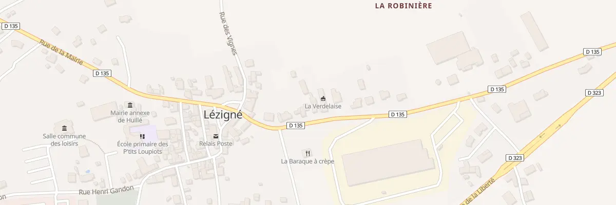 Plan du 8 Rue de la Robinière à Huillé-Lézigné