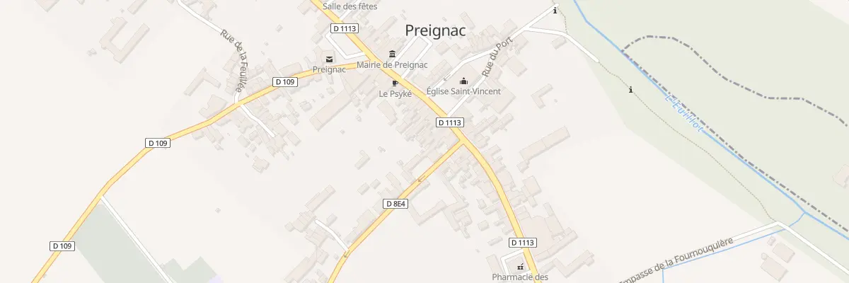 Plan du 7 Rue de la République à Preignac