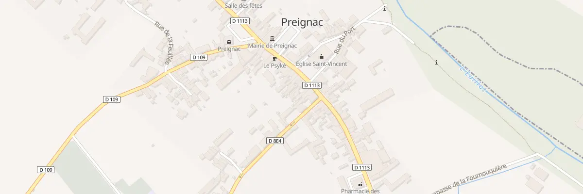 Plan du 9 Rue de la République à Preignac
