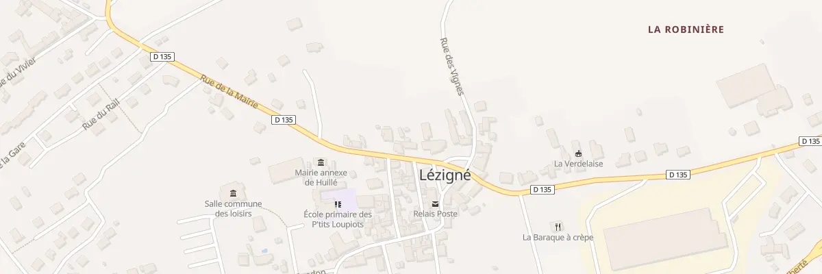 Plan du 1 Rue de la Mairie à Huillé-Lézigné