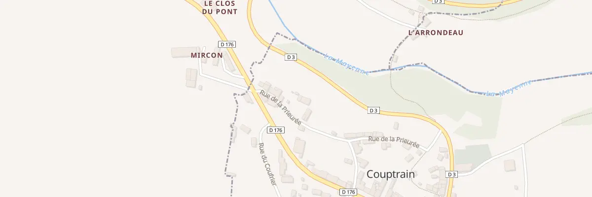 Plan du 34 Rue de la Prieurée à Couptrain