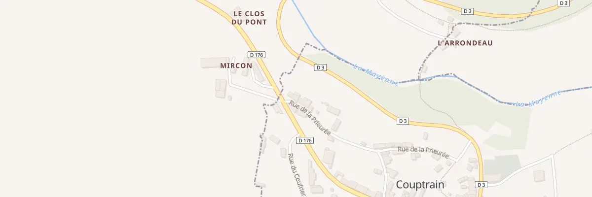 Plan du 40 Rue de la Prieurée à Couptrain