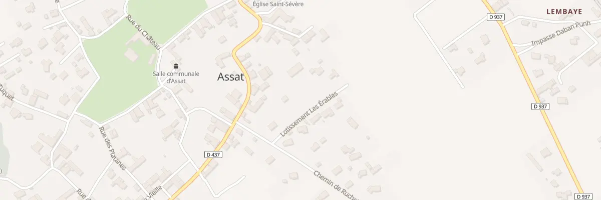 Plan du 1B Lot les Erables à Assat